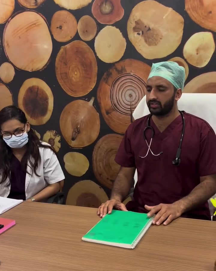 The doctor at his consultation desk