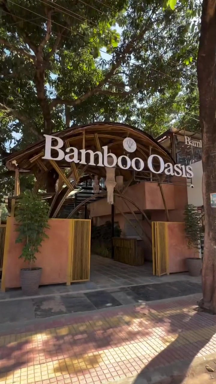 The entrance, under the Bamboo Oasis sign