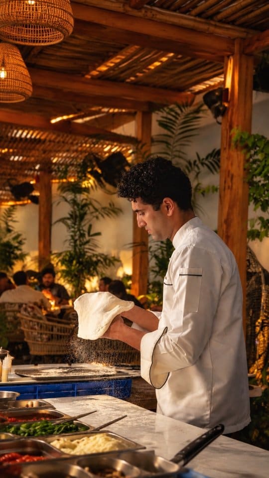 Chef Kyrien Crasto at the Neapolitan pizza pop-up