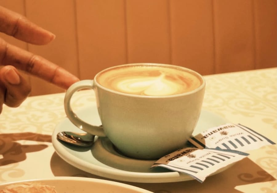 A cappuccino with latte art