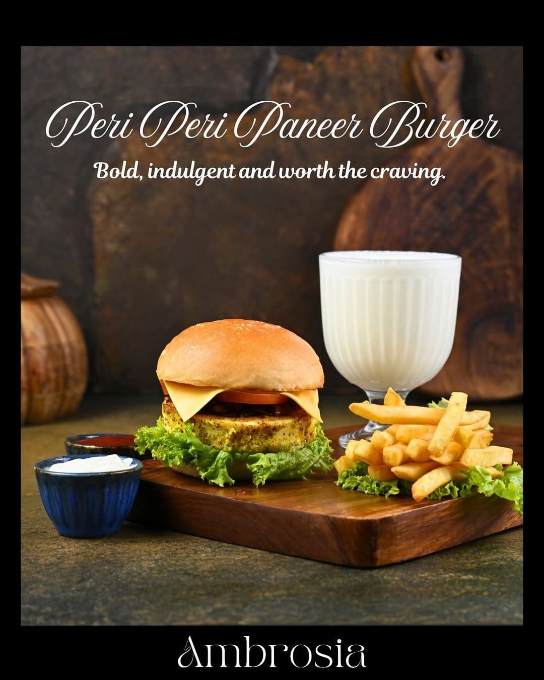 Peri Peri Paneer Burger, as posted by Ambrosia