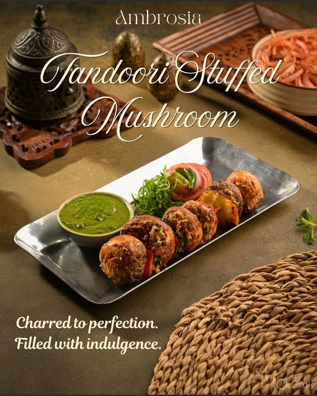 Tandoori Stuffed Mushroom, as posted by Ambrosia