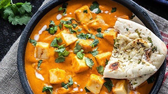 Paneer butter masala with butter naan