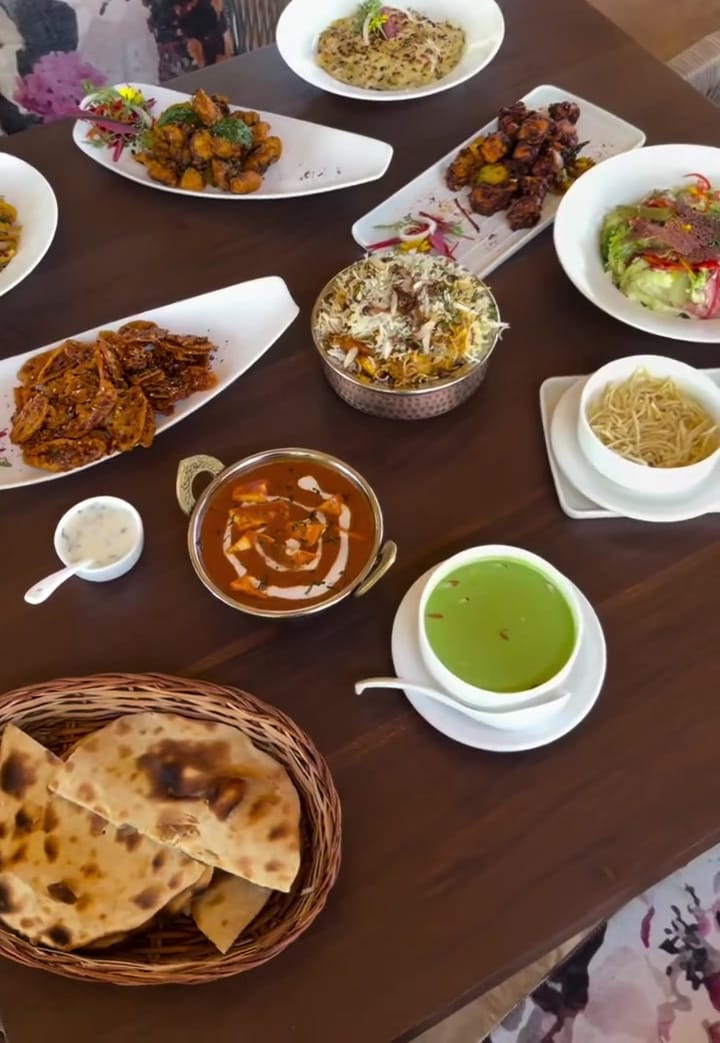 Curries, breads and rice