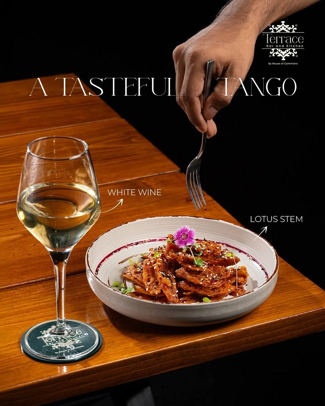 White Wine with Lotus Stem