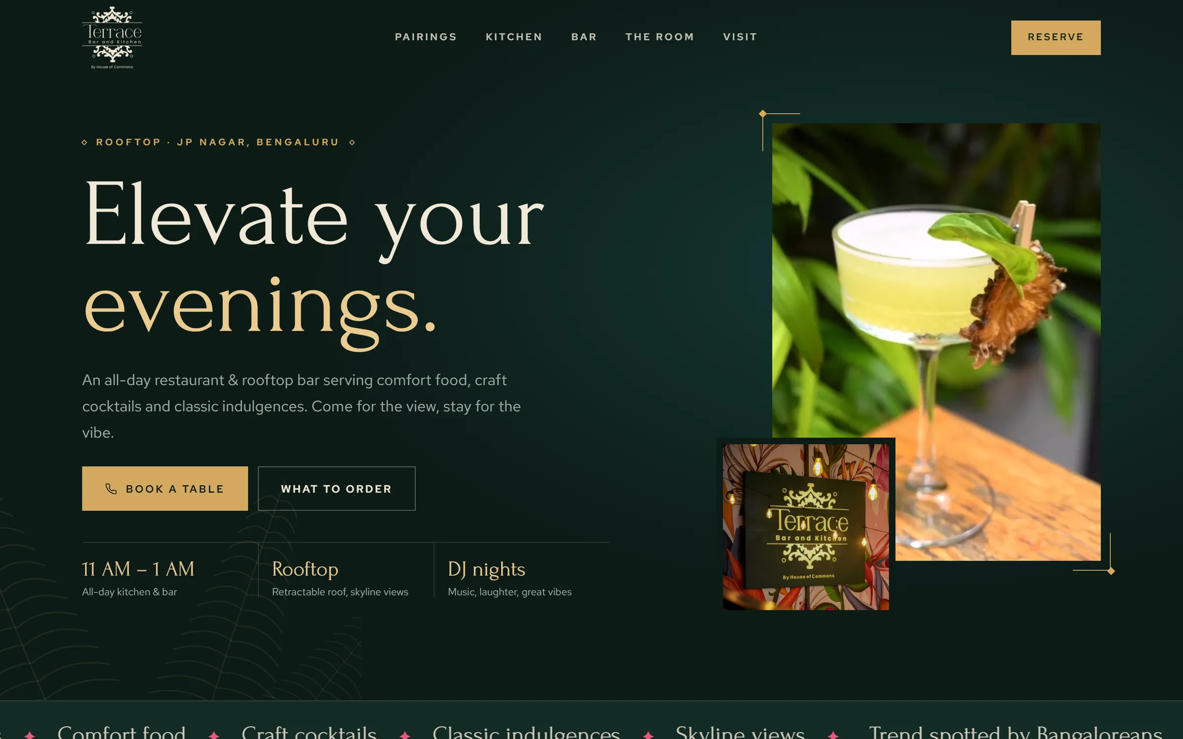 Terrace by House of Commons website on desktop